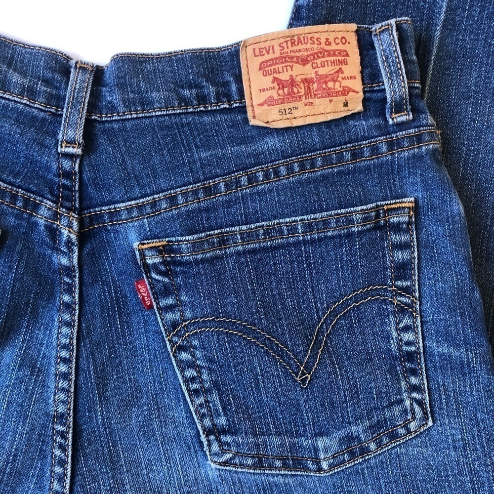 Levis 512 Classic Slim Tapered Leg Pleated Y2K 90s Mom Jeans Size 12 Vintage - Picture 9 of 10